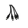 LEDstrip DC voeding splitter 1 x female naar 4x male voor 12 en 24 Volt