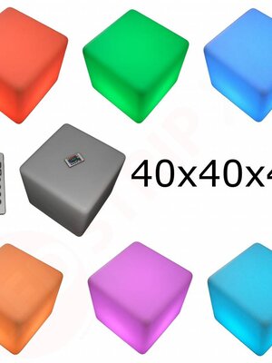 LED Kubus met RGB Kleuren en Afstandsbediening