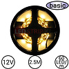LEDStrip Warm Wit 2.5 Meter 60 LED per meter 12 Volt - Basic