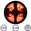 LEDStrip Rood 2,5 Meter 60 LED per meter 12 Volt