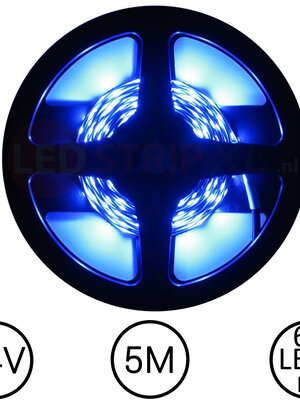 LEDStrip Blauw 5 Meter 60 LED 24 Volt