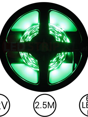 LEDStrip Groen 2,5 Meter 60 LED 12 Volt