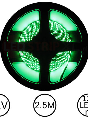 LEDStrip Groen 2,5 Meter 120 LED 12 Volt