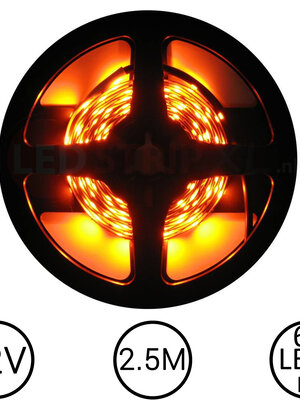 LEDStrip Oranje 2,5 Meter 60 LED 12 Volt