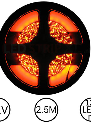 LEDStrip Oranje 2,5 Meter 120 LED 12 Volt