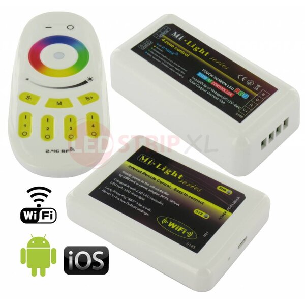 Milight / MiBoxer RGB LEDStrip 4-Zone RF controller en WiFi module SET
