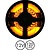 PowerLED Geel 0,5 t/m 2,5 Meter 120LED per meter 12 Volt