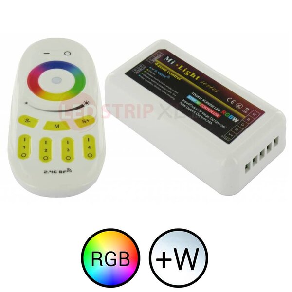 Milight / MiBoxer RGBW (multikleur + warm wit) LEDStrip 4-zone RF SET