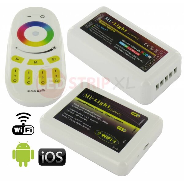 Milight / MiBoxer RGBW LEDStrip 4-Zone RF controller en WiFi module SET