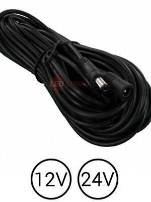 LED Voedingsadapter verlengkabel 10m AWG18