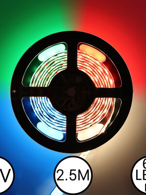 12V RGBW LEDStrip 2,5 meter 150led