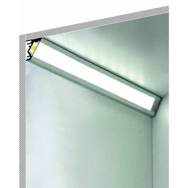 Topmet Aluminium hoek profiel 2 meter 60/30 graden Corner10