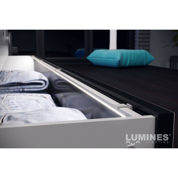 Lumines Aluminium Profiel voor hoeken 1 meter Zilver Geanodiseerd