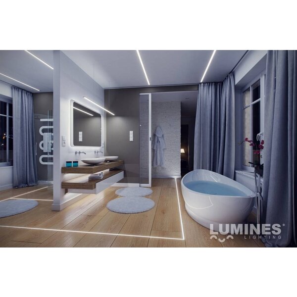 Lumines Aluminium Inbouw Profiel 1 meter - Architectonisch