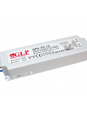 Waterdichte LED Voeding 12V 6A 75W