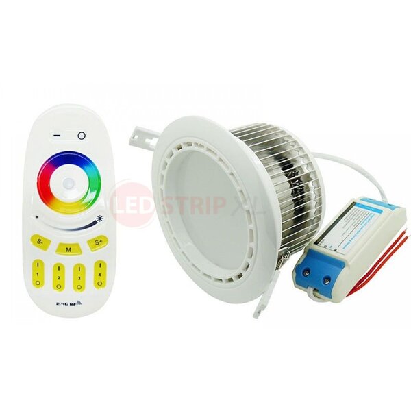 Milight / MiBoxer LED RGBW downlight 12W met driver RGB + Warm Wit