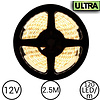 LED Strip Warm Wit 2,5 Meter 120 LED per meter 12 Volt - Ultra