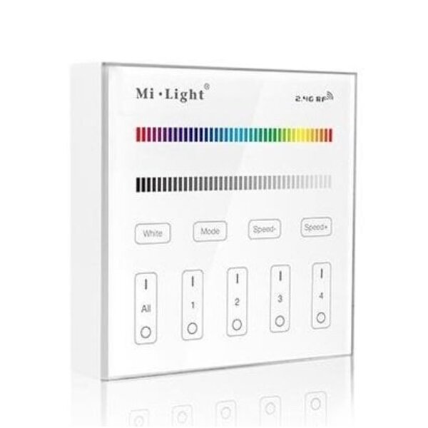 Milight / MiBoxer 2.4GHz Wandpaneel voor RGB en RGBW LED Strips