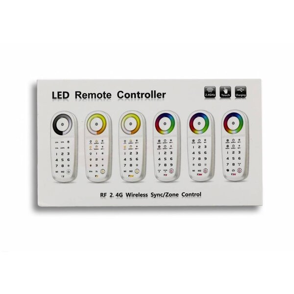 Ltech 2.4G LED Draadloze Single Color 8-zone Afstandsbediening
