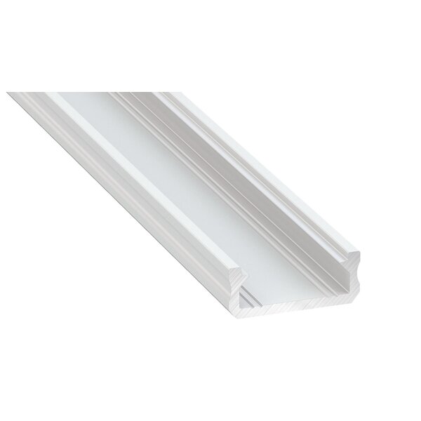 Lumines Aluminium opbouw profiel plat 2 meter (13mm binnenmaat)