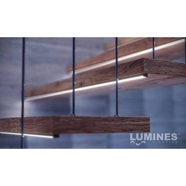 Lumines Aluminium opbouw profiel plat 2 meter (13mm binnenmaat)