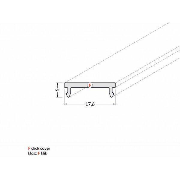 Topmet Aluminium inbouw profiel voor 14mm strips 2 meter Groove14