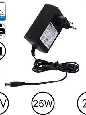 LEDstrip voedingsadapter 12V-2A – 25 Watt