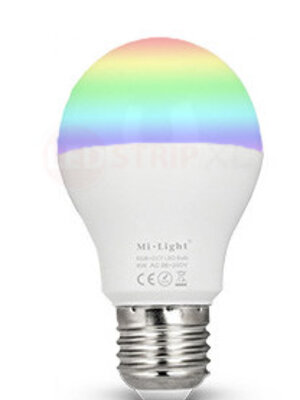 6 Watt RGB + Warm Wit en Koud Wit E27 CCT Dual White Lamp