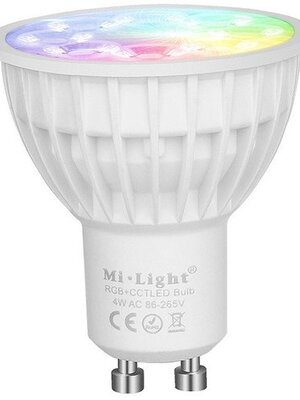 4 Watt RGB + Warm Wit en Koud Wit GU10 CCT Dual White Inbouw Spot