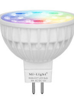 4 Watt 12 Volt RGB + Warm Wit en Koud Wit MR16 CCT Dual White Inbouw Spot