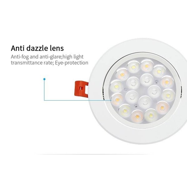 Milight / MiBoxer 9 Watt RGB + Warm Wit + Koud Wit  CCT kantelbare downlight Dual White