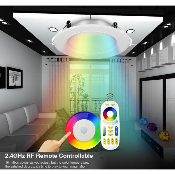 Milight / MiBoxer 6 Watt RGB + Warm Wit + Koud Wit CCT Downlight Dual White