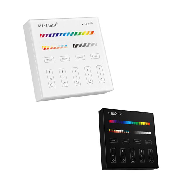 Milight / MiBoxer Draadloos 2,4Ghz Wandpaneel 4 Zone RGB+CCT