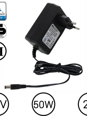 LEDstrip voedingsadapter 24V-2.1A – 50 Watt