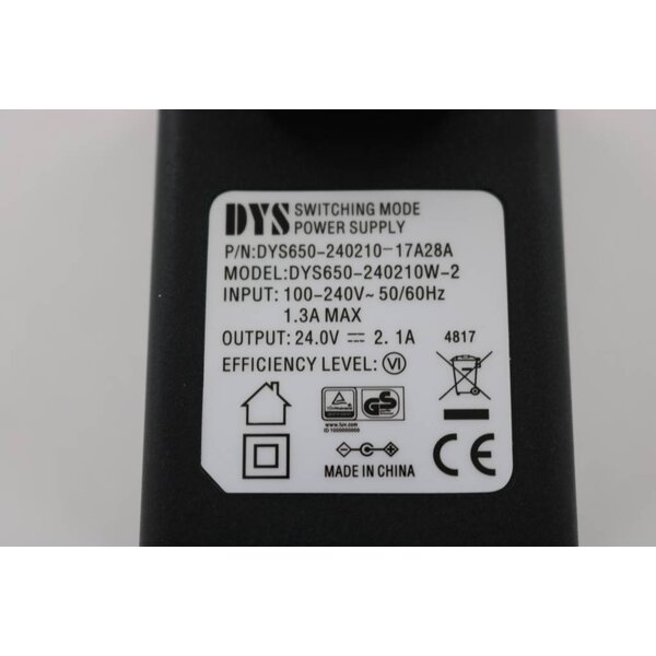 DYS LEDstrip voedingsadapter 24V-2.1A – 50 Watt - TÜV keurmerk - Efficiëntielevel 6