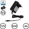 DYS LEDstrip voedingsadapter 12V-4.16A – 50 Watt - TÜV keurmerk - Efficiëntielevel 6
