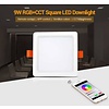 Milight / MiBoxer 9 Watt RGB + Warm Wit + Koud Wit CCT Downlight Vierkant