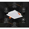Milight / MiBoxer 9 Watt RGB + Warm Wit + Koud Wit CCT Downlight Vierkant
