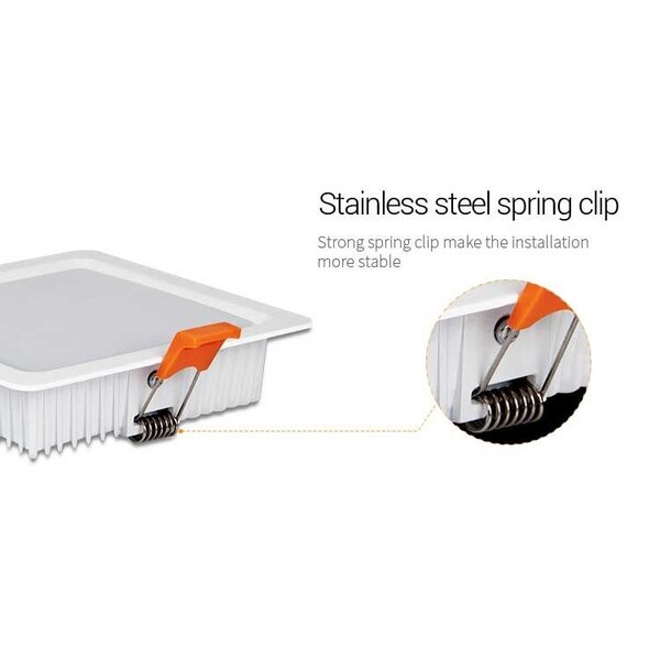 Milight / MiBoxer 9 Watt RGB + Warm Wit + Koud Wit CCT Downlight Vierkant