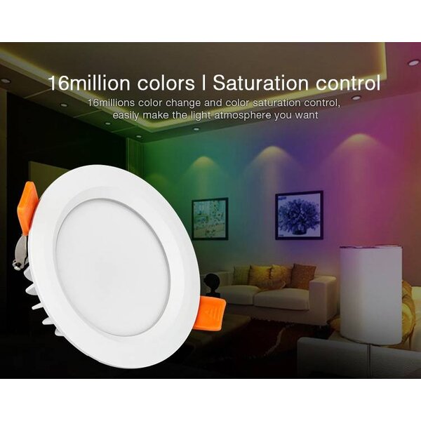 Milight / MiBoxer 6 Watt RGB + Warm Wit + Koud Wit CCT Downlight Waterdicht IP54