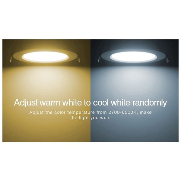 Milight / MiBoxer 6 Watt RGB + Warm Wit + Koud Wit CCT Downlight Waterdicht IP54