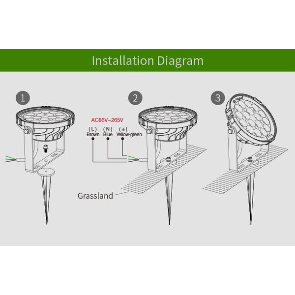 Milight / MiBoxer 9 Watt 230 Volt RGB + Warm Wit + Koud Wit Tuinlamp
