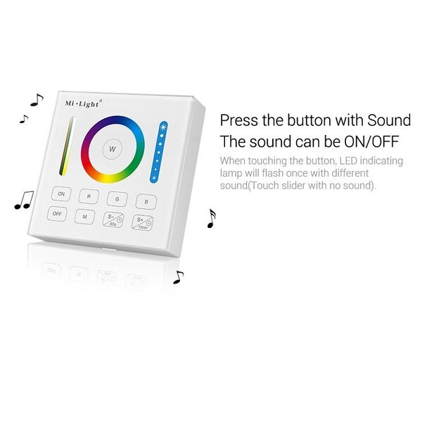 Milight / MiBoxer Smart Wandpaneel voor RGB, RGWB en RGB+CCT Zone  Controllers