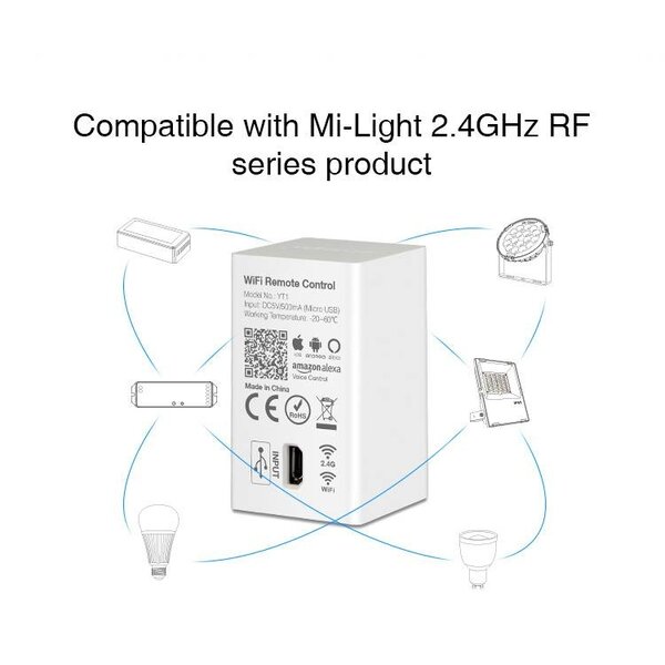 Milight / MiBoxer Amazon Alexa WiFi Adapter voor Android en iOS