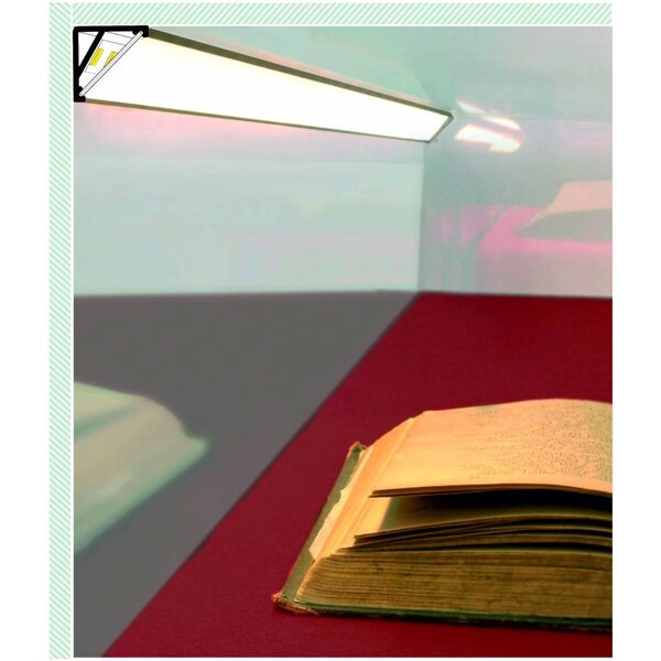 Topmet Aluminium hoek profiel 2 meter met groot schijnvlak CABI12