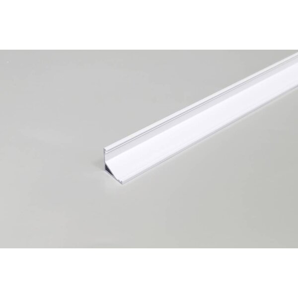 Topmet Aluminium hoek profiel 2 meter met groot schijnvlak CABI12