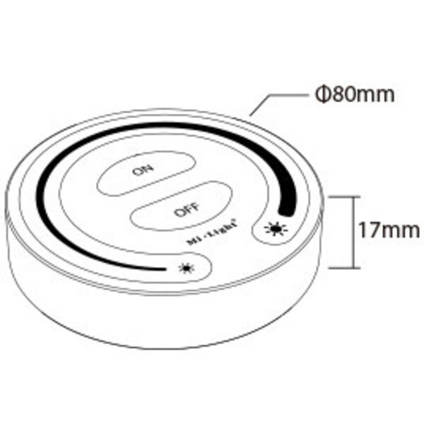 Milight / MiBoxer Draadloze Dimmer voor enkel kleurige LEDStrips