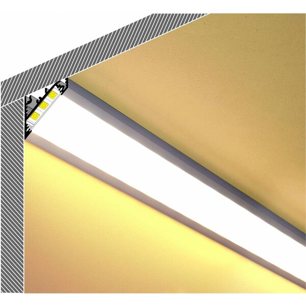 Topmet XL 27mm Aluminium hoek profiel 1 meter 60/30 graden Corner27