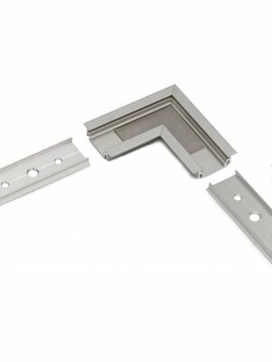 90 graden hoek connector voor Topmet inbouw profiel 14mm