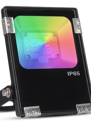 10 Watt RGB+CCT LED Floodlight Warm Wit + Koud Wit